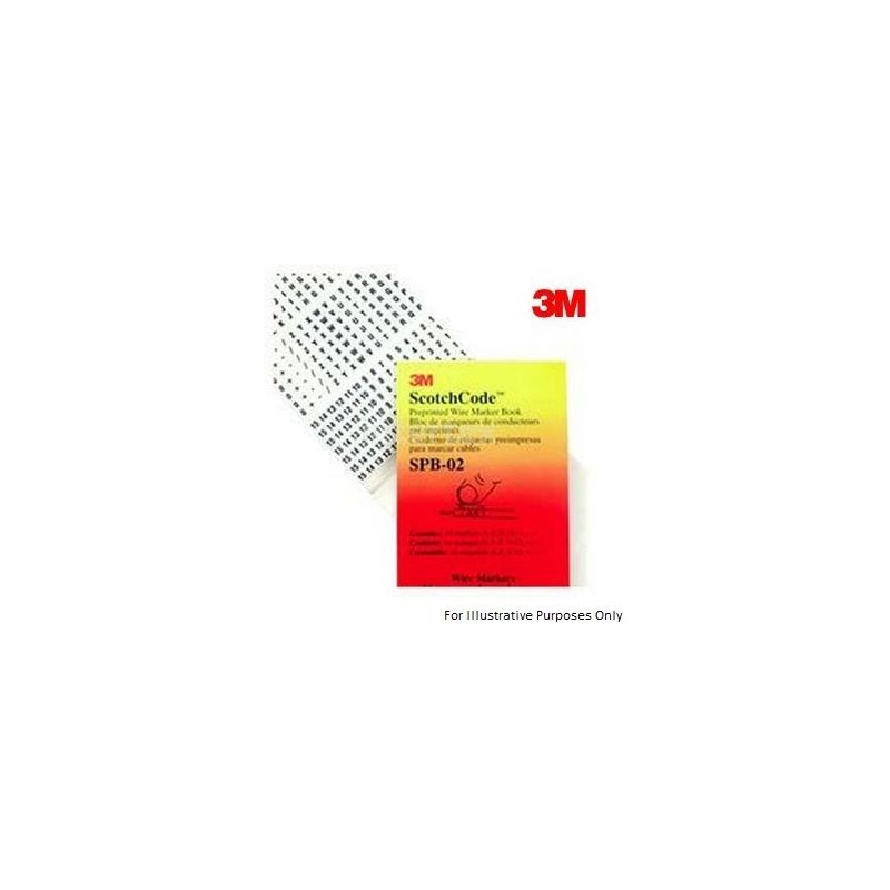 3M™ ScotchCode™ Pre-Printed Wire Marker Book SPB
