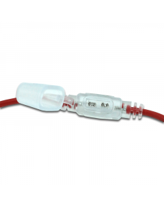 Littelfuse 0FHM0001HXGLO ATM MINI In-line Fuse Holder,14GA Red Wire, 6" Leads, 20A, Clear