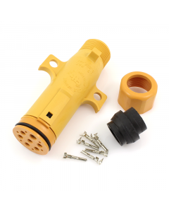 Cole Hersee 12301 13-Pole Plug Tractor-Trailer Connector, Yellow