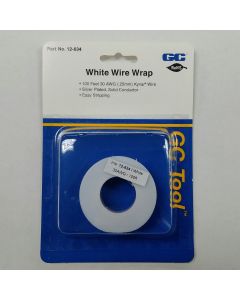 GC Electronics 12-634 White Wire Wrap Wire, 100ft. Solid 30AWG