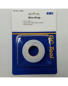 GC Electronics 12-632 Yellow Wire Wrap Wire, 100ft. Solid 30AWG