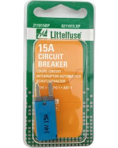 Littelfuse 211015BP 15A Mini / ATM Auto Reset Blade Circuit Breaker 0211015.XP