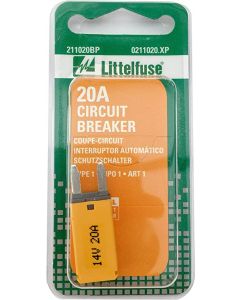 Littelfuse 211020BP 20A Mini / ATM Auto Reset Blade Circuit Breaker 0211020.XP