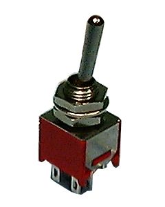 Philmore 30-10048 Sub-Mini Toggle Switch, DPDT 3A @120V, ON-ON