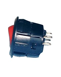 Philmore  30-10056 Round Rocker Switch DPST, 5A @125V, ON-OFF Red