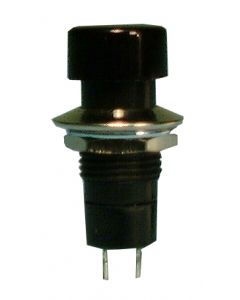 Philmore 30-10060 Round Push Button Switch,SPST 3A@125V,OFF-ON,Black