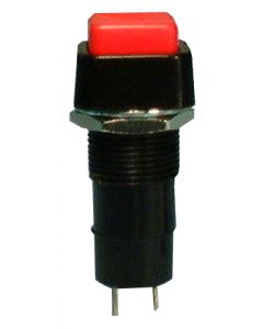 Philmore 30-10066 Square Push Button Switch, SPST 3A@125V,OFF-(ON),Red