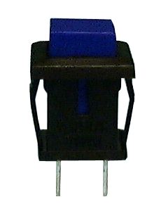 Philmore 30-10068 Sq SnapIn Push Button Switch, SPST 3A, OFF-(ON),Blue