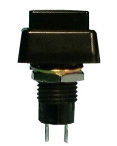 Philmore 30-113 Rec. Push Button Switch, SPST 3A @125V, OFF-(ON),Black