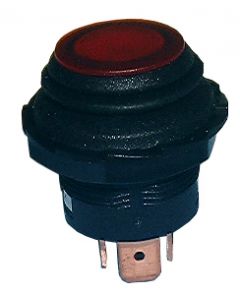 Philmore 30-12342, Splash Proof Push Button Switch, SPST, (ON)-OFF,Red