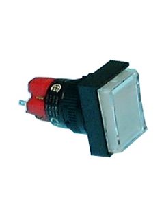 Philmore 30-14514 Sqr Lighted Push Button Switch,SPST 8A @125V,OFF-ON