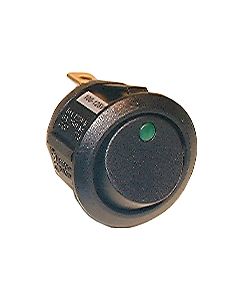 Philmore  30-16285 Lighted Snap Round Rocker Switch SPST,ON-OFF,Green