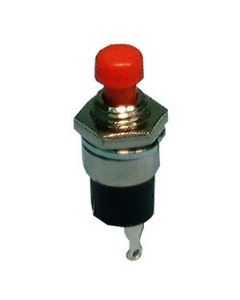 Philmore 30-2289 Sub-Mini Push Button Switch 1A@125V,SPST,OFF-(ON),Red