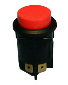 Philmore 30-757 No Light Round Push Button Switch, SPST, (ON)-OFF, Red