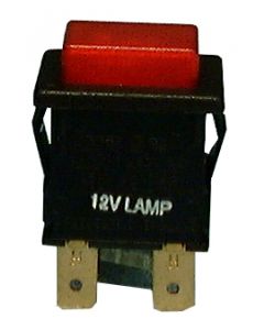Philmore 30-830 Lighted Switch, SPST 12A @125V,12V Lamp, ON-OFF, Red