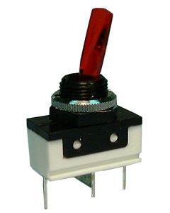 Philmore 30-890 Lighted Paddle Handle Switch,SPST 16A@12V, ON-OFF, Red