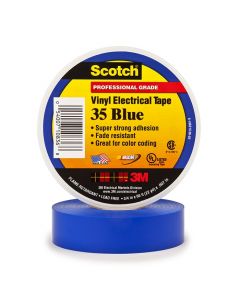 3M Scotch 35, Color Coded, Vinyl Electrical Tape, Blue, 3/4" x 66'