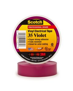 3M Scotch 35, Color Coded, Vinyl Electrical Tape, Violet, 3/4" x 66'