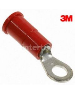 3M  94725 Vinyl Insulated Ring Terminal 22-18 AWG Red #6 100pk