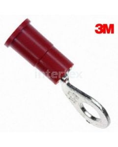 3M  94727 Vinyl Insulated Ring Terminal 22-18 AWG Red #8 100/Bag