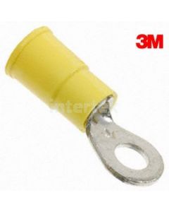 3M  94741 Vinyl Insulated Ring Terminal 12-10 AWG Yellow #10 50pk