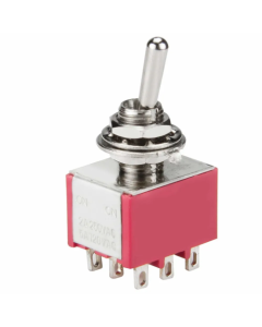 Philmore 30-10026 Mini Toggle Switch, 3PDT 5A @120V, (ON)-OFF-(ON)