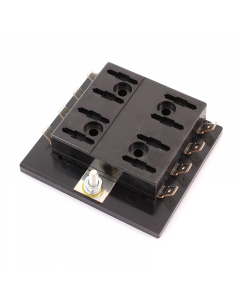 Cole Hersee Littelfuse 46377-8 ATO Fuse Block with Common Hot Feed, 8-Gang, w/o Ground Terminals