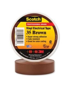 3M Scotch 35, Color Coded, Vinyl Electrical Tape, Brown, 3/4" x 66'