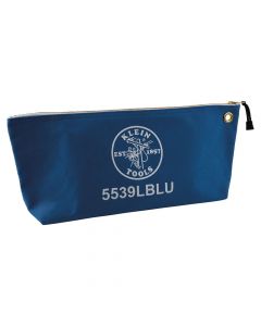 Klein Tools 5539LBLU  Zipper Bag, Large Canvas Tool Pouch, 18-Inch, Blue