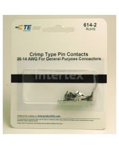 Waldom 614-2, Tyco Crimp Pin, 20-14 AWG for General Purpose Conn. 10PK