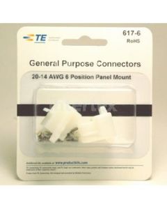 Waldom 617-6, Tyco General Purpose Connectors, M/F 20-14 AWG, 6 CKT
