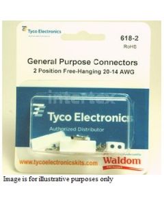 Waldom 618-2, Tyco General Purpose Connectors, M/F 20-14 AWG, 2 CKT