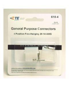 Waldom 618-4, Tyco General Purpose Connectors, M/F 20-14 AWG, 4 CKT