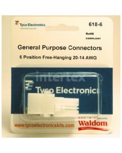 Waldom 618-6, Tyco General Purpose Connectors, M/F 20-14 AWG, 6 CKT