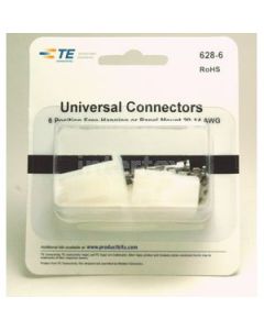 Waldom 628-6, Tyco Universal Connectors, 6 CKT Free Hanging 20-14 AWG