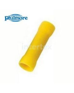Philmore 65-1240C Insulated Seamless Butt Conn 12-10 AWG Yellow 100PK