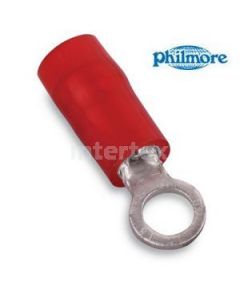 Philmore 65-1527 Insulated Ring Terminal 22-16 AWG  1/4" Red 10pk