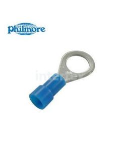 Philmore 65-1547C Insulated Ring Terminal 16-14 AWG 1/4" Blue 100PK