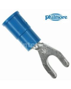 Philmore 65-2545 Insulated Spade Terminal 16-14 AWG  #8 Blue 12pk