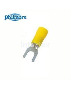 Philmore 65-2564C Insulated Spade Terminal 12-10 AWG #6 Yellow 100PK