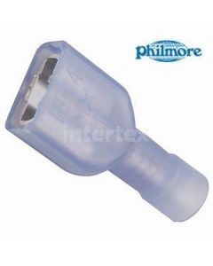 Philmore 65-4347 Nylon Fully Ins. Quick Conn. 16-14 AWG .25" Blue 5pk