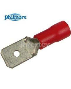 Philmore 65-5521C Quick Conn Male Terminals 22-16 AWG .110" Red 100PK