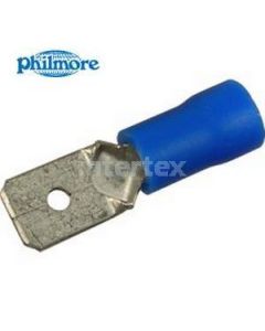 Philmore 65-5542 Quick Conn. Male Terminals 16-14 AWG .187" Blue 12pk