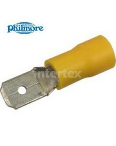 Philmore 65-5565C Q.C. Male Terminals 12-10 AWG .250" Yellow 100PK