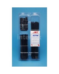 ACT, AL-ACTPAC-400-0, Assorted Cable Tie Set, UV Black,50lb, 400-Piece