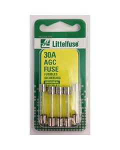 Littelfuse AGC30BP 30A 32V Glass Fuse Pack of 5