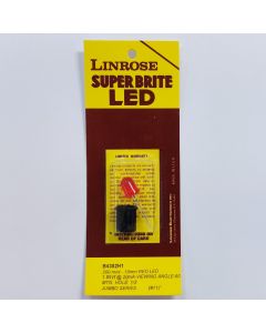 Linrose B4382H1, Red Jumbo LED, 10mm, Diffused, 200 MCD, 2-2.5V