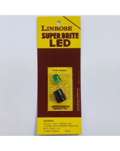 Linrose B4382H5, Green Jumbo LED, 10mm, Diffused, 55 MCD, 2.2-2.5V
