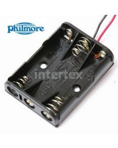 Philmore BH431 Battery Holder For (3) AAA Cell Solder Lug Connection