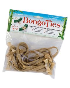 Bongo Ties B5-02 Natural 5 Inch Rubber Ties 10 Pack